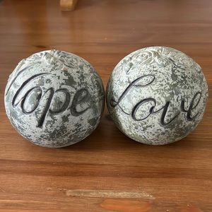 Ceramic Balls Hope and Love